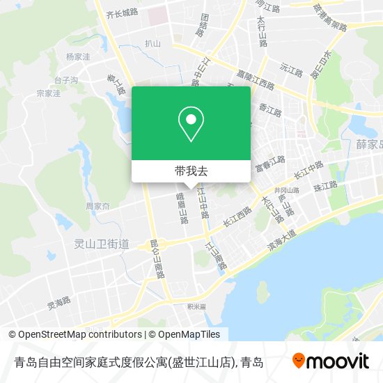 青岛自由空间家庭式度假公寓(盛世江山店)地图