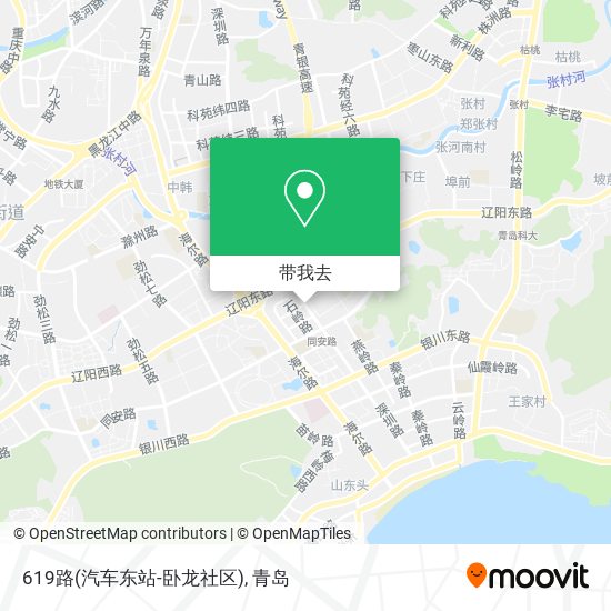 619路(汽车东站-卧龙社区)地图