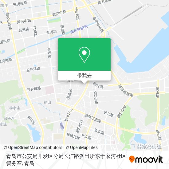 青岛市公安局开发区分局长江路派出所东于家河社区警务室地图