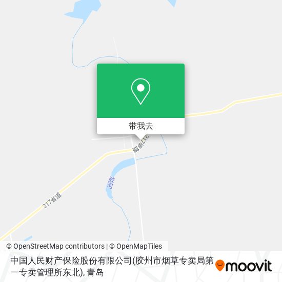 中国人民财产保险股份有限公司(胶州市烟草专卖局第一专卖管理所东北)地图