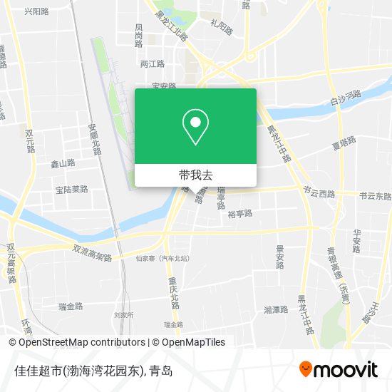 佳佳超市(渤海湾花园东)地图