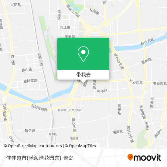 佳佳超市(渤海湾花园东)地图