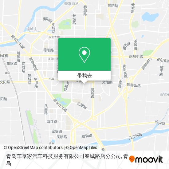 青岛车享家汽车科技服务有限公司春城路店分公司地图