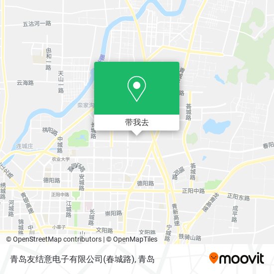 青岛友结意电子有限公司(春城路)地图