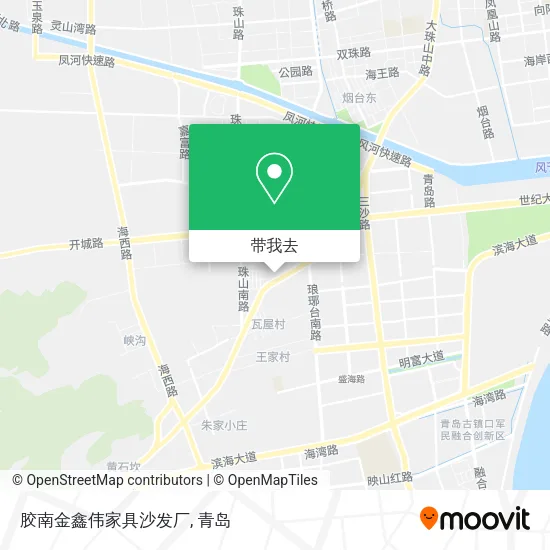 胶南金鑫伟家具沙发厂地图