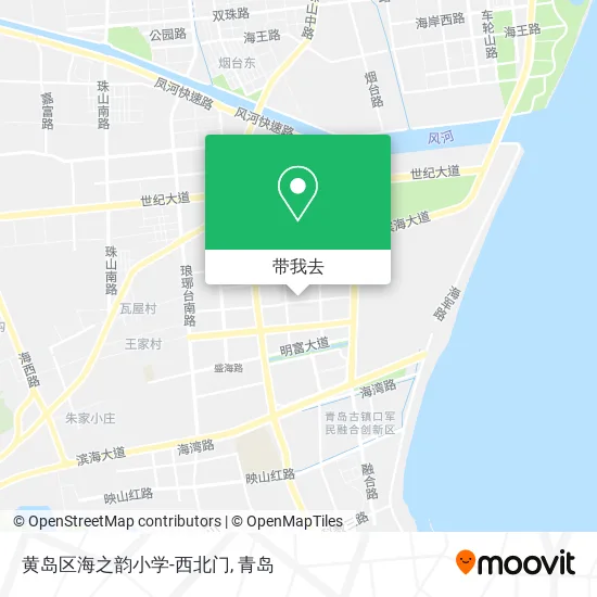 黄岛区海之韵小学-西北门地图