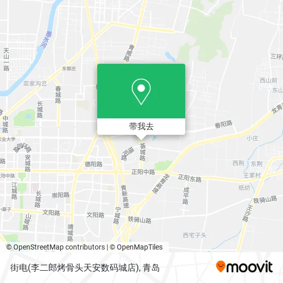 街电(李二郎烤骨头天安数码城店)地图