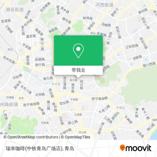 瑞幸咖啡(中铁青岛广场店)地图