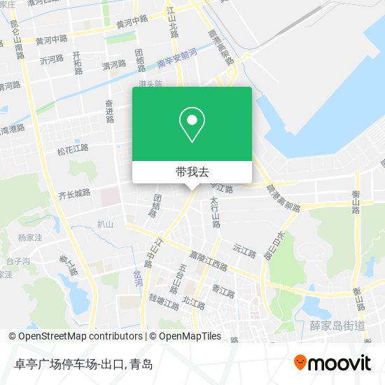 卓亭广场停车场-出口地图