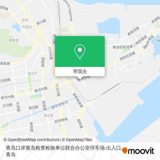 青岛口岸黄岛检查检验单位联合办公室停车场-出入口地图