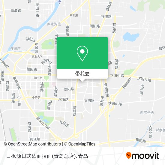 日枫源日式沾面拉面(青岛总店)地图
