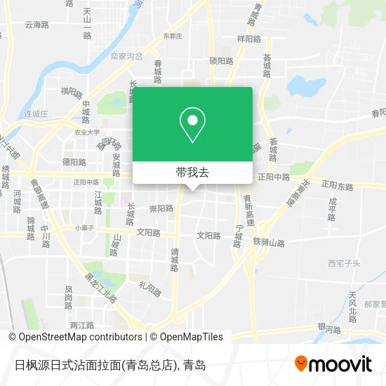 日枫源日式沾面拉面(青岛总店)地图
