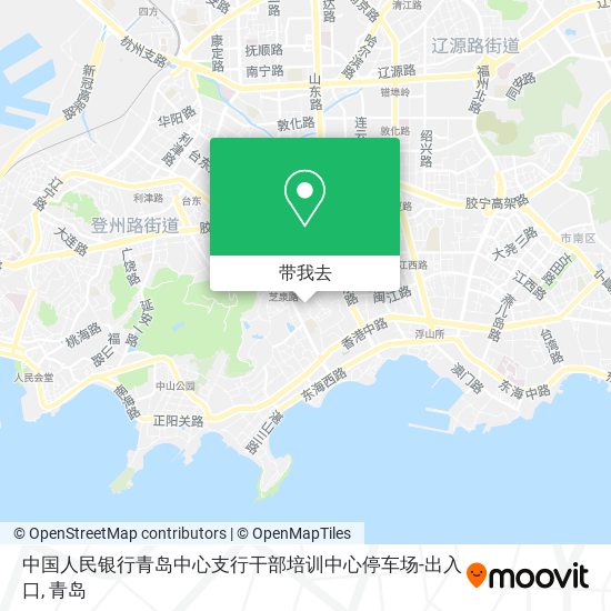 中国人民银行青岛中心支行干部培训中心停车场-出入口地图