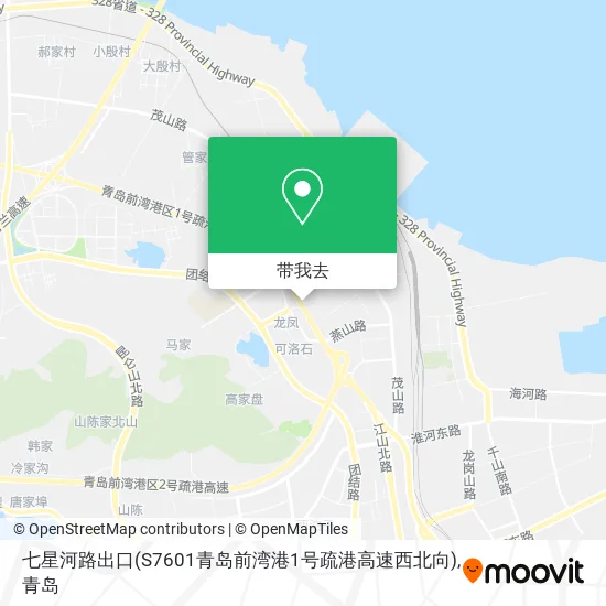 七星河路出口(S7601青岛前湾港1号疏港高速西北向)地图