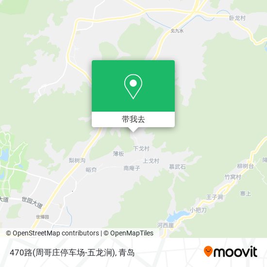 470路(周哥庄停车场-五龙涧)地图