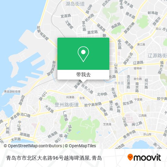青岛市市北区大名路96号越海啤酒屋地图