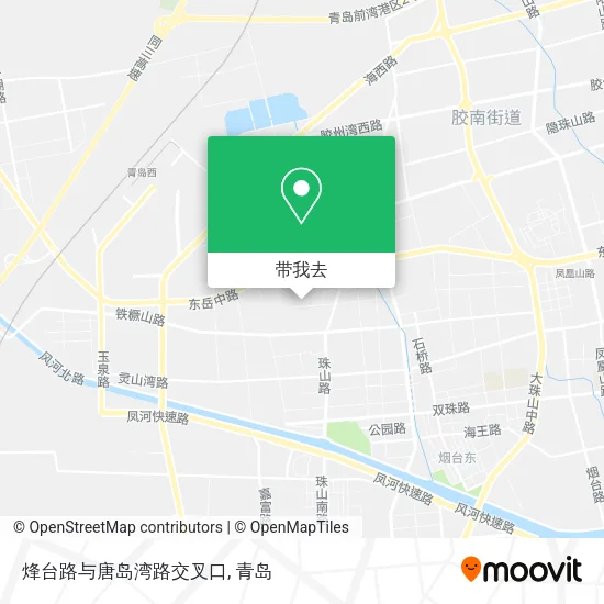 烽台路与唐岛湾路交叉口地图