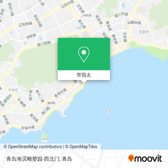 青岛海滨雕塑园-西北门地图