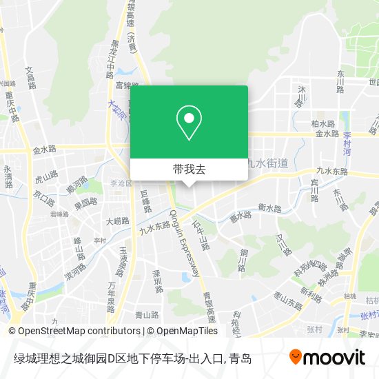 绿城理想之城御园D区地下停车场-出入口地图