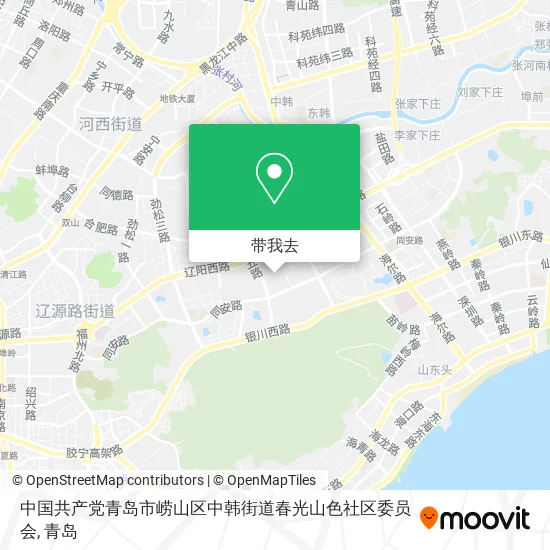 中国共产党青岛市崂山区中韩街道春光山色社区委员会地图