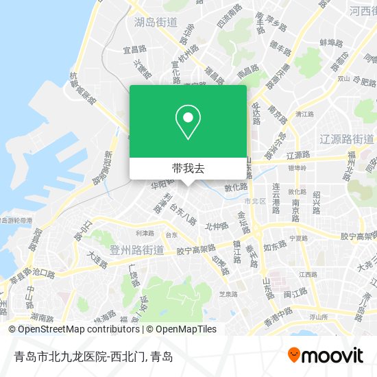 青岛市北九龙医院-西北门地图