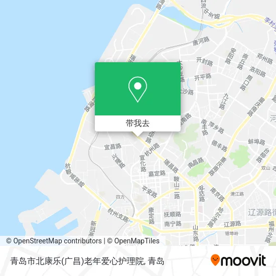 青岛市北康乐(广昌)老年爱心护理院地图