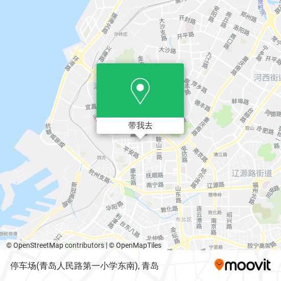 停车场(青岛人民路第一小学东南)地图