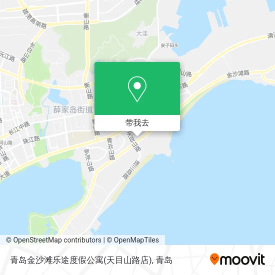 青岛金沙滩乐途度假公寓(天目山路店)地图