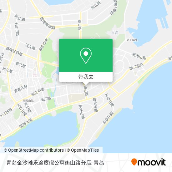 青岛金沙滩乐途度假公寓衡山路分店地图