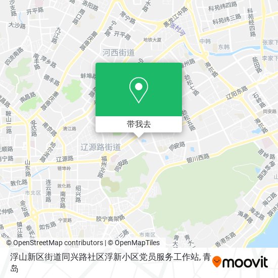 浮山新区街道同兴路社区浮新小区党员服务工作站地图