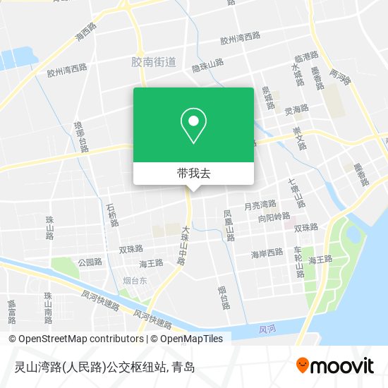 灵山湾路(人民路)公交枢纽站地图