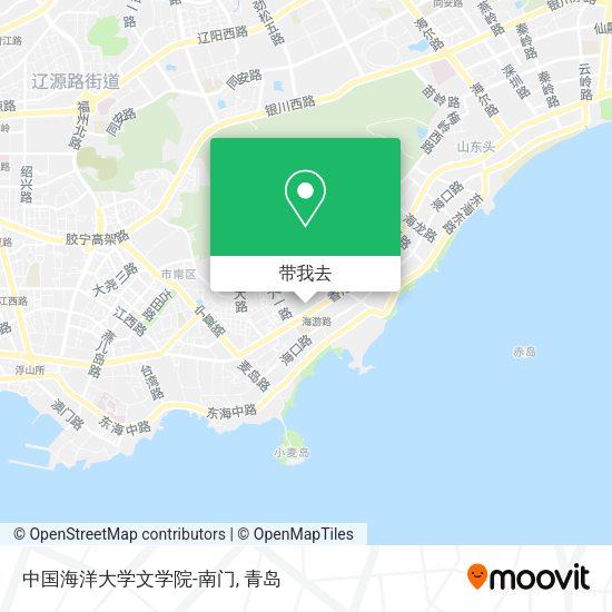 中国海洋大学文学院-南门地图