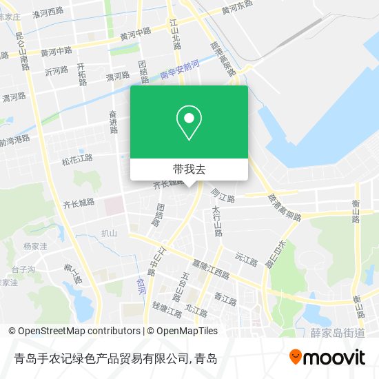 青岛手农记绿色产品贸易有限公司地图