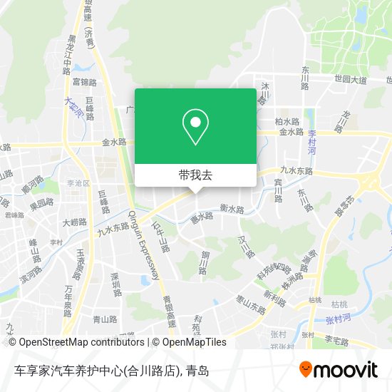 车享家汽车养护中心(合川路店)地图