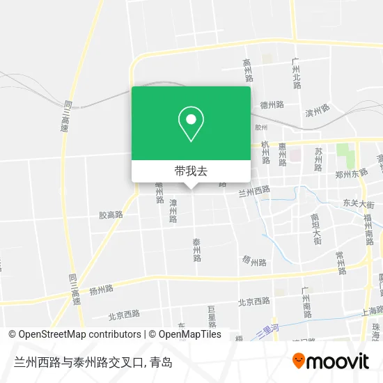 兰州西路与泰州路交叉口地图