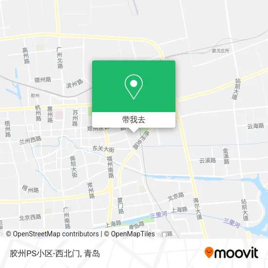 胶州PS小区-西北门地图
