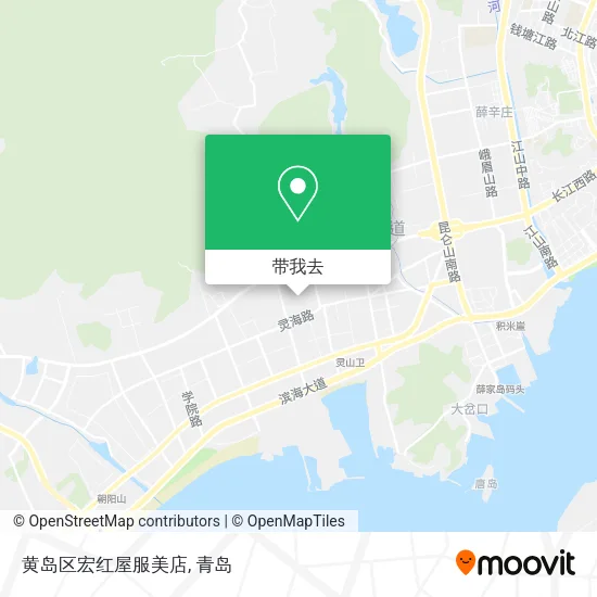 黄岛区宏红屋服美店地图