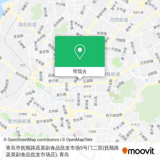 青岛市抚顺路蔬菜副食品批发市场5号门二层(抚顺路蔬菜副食品批发市场店)地图