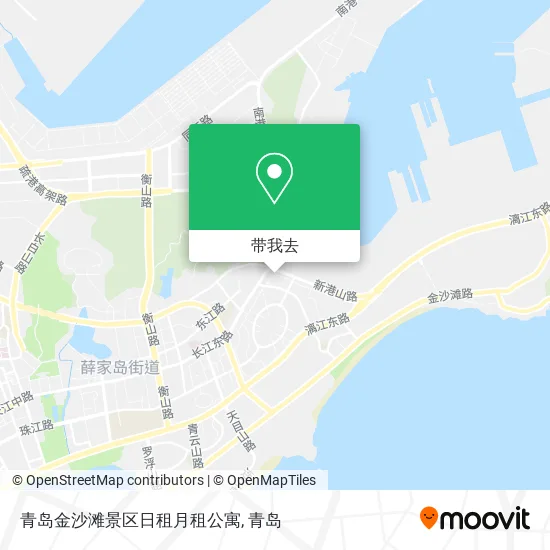 青岛金沙滩景区日租月租公寓地图