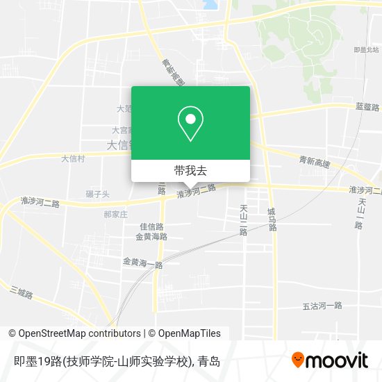 即墨19路(技师学院-山师实验学校)地图