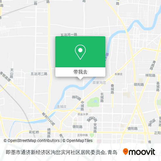 即墨市通济新经济区沟岔滨河社区居民委员会地图