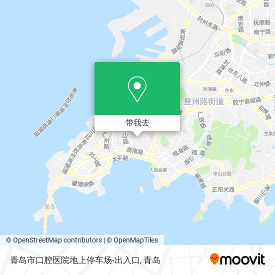 青岛市口腔医院地上停车场-出入口地图