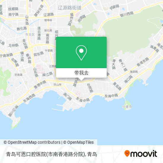 青岛可恩口腔医院(市南香港路分院)地图