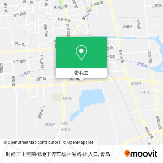 时尚三里河商街地下停车场香港路-出入口地图