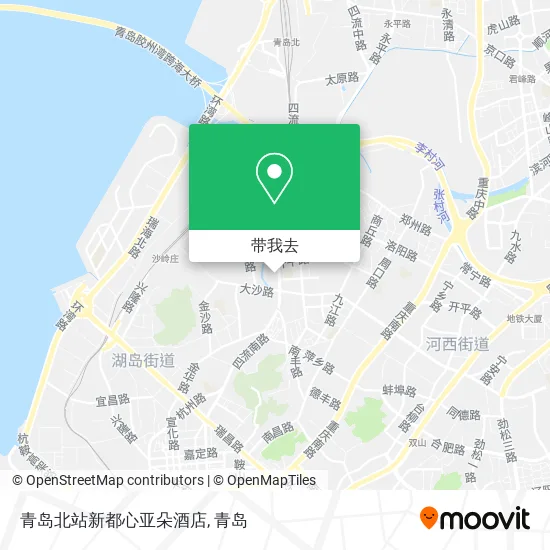 青岛北站新都心亚朵酒店地图