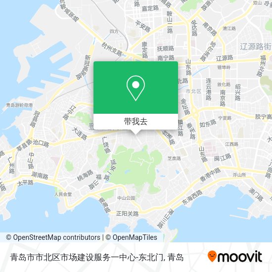 青岛市市北区市场建设服务一中心-东北门地图