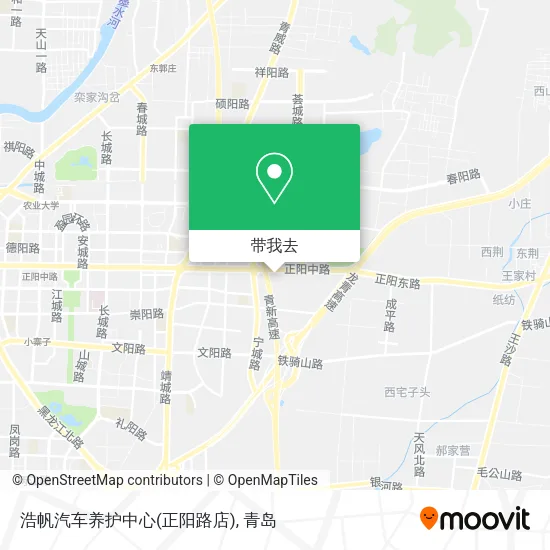 浩帆汽车养护中心(正阳路店)地图