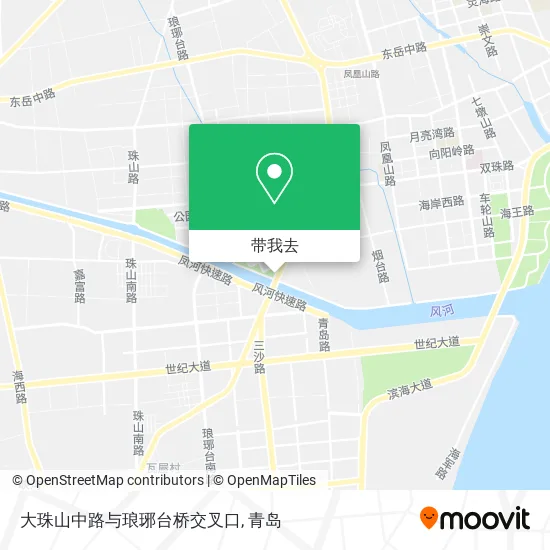 大珠山中路与琅琊台桥交叉口地图