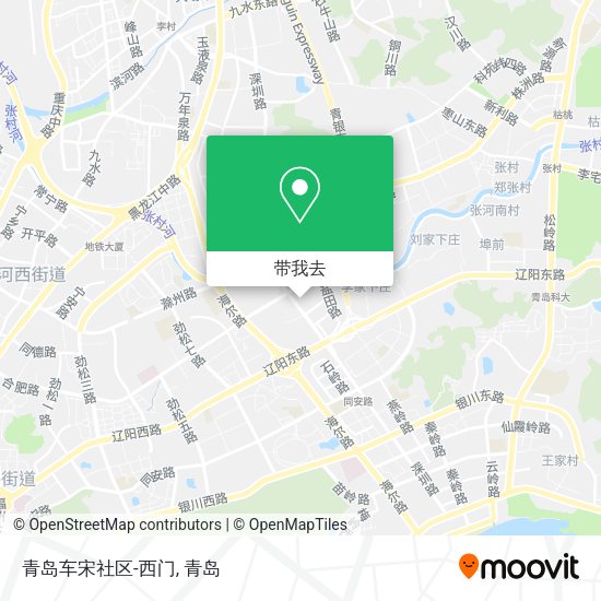 青岛车宋社区-西门地图