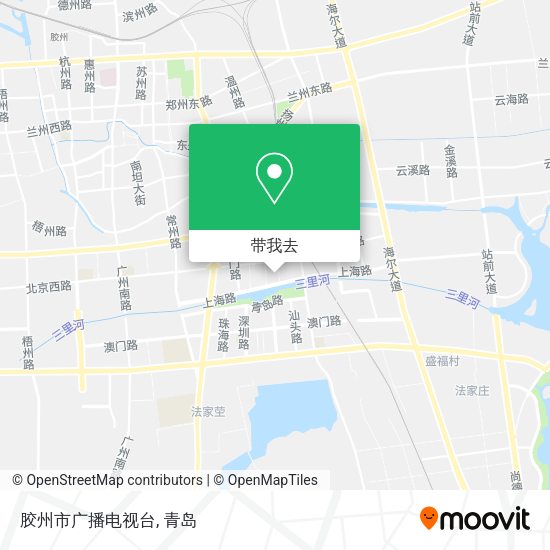 胶州市广播电视台地图